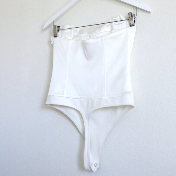 NEW! Revolve H:ours Tabitha Bodysuit Satin Corset White SZ S - Picture 8 of 11